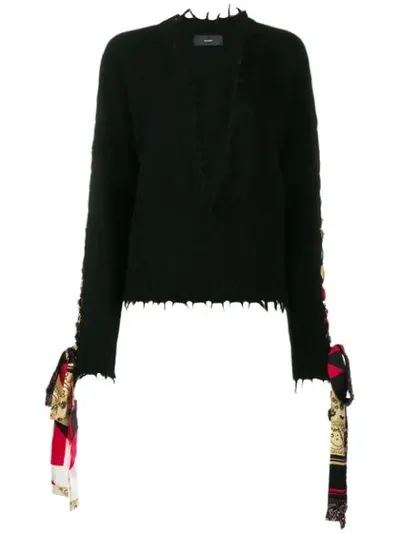 Alanui Bandana Lace-up Jumper In Black