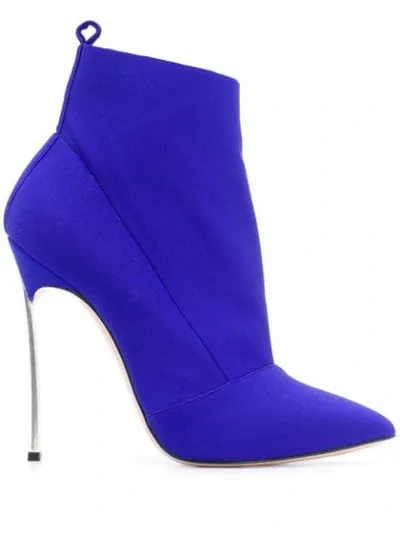 Casadei Blade Runway Boots In Blue