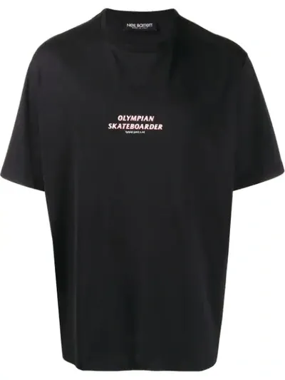 Neil Barrett 'olympian Skateboarder' T-shirt In Nero