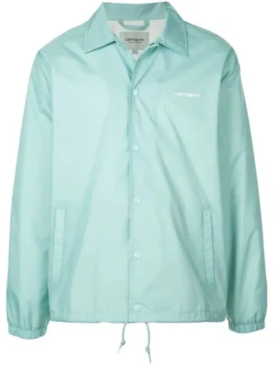 Carhartt Script Coach Waterproof Jacket In Blue