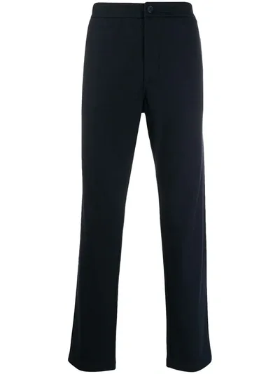 Giorgio Armani High-waisted Ribbed Trousers In Black