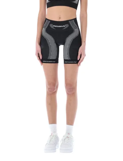 Misbhv Panelled Knit Cycling Shorts In Black