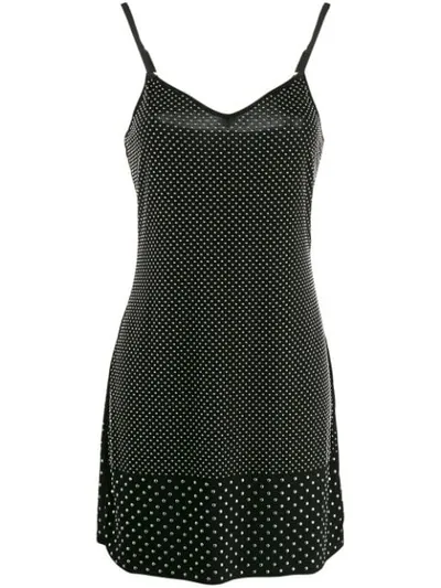 Michael Michael Kors Studded Jersey Mini Dress In Black