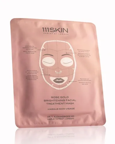 111skin Rose Gold Brightening Facial Treatment Mask Box, 5 Count