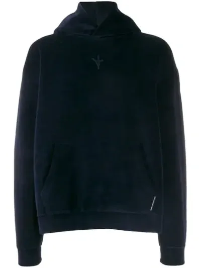 Alexander Wang Contrast Logo Hoodie In Blue