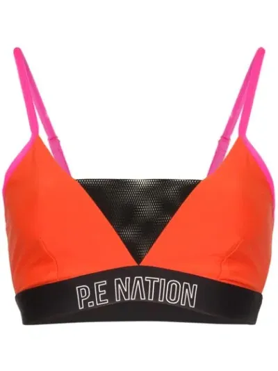 P.e Nation Centre Mark Sports Bra In Red