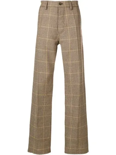 Marni Check Trousers In Neutrals