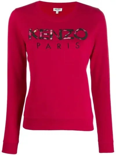 Kenzo Logo Jumper In Red