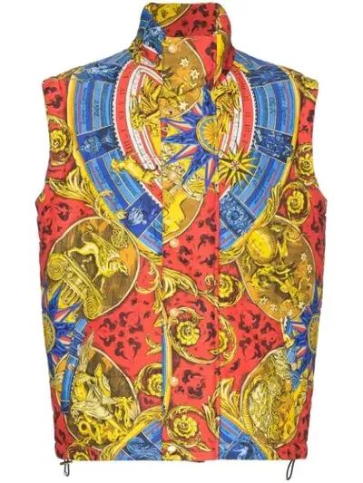 Moschino Graphic-pattern Nylon Gilet In Multicolour