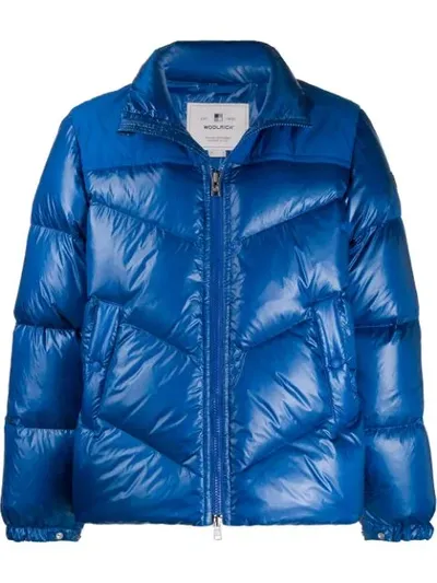 Woolrich Padded Jacket In Blue