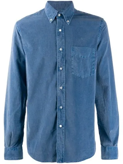 Aspesi Corduroy Shirt In Blue