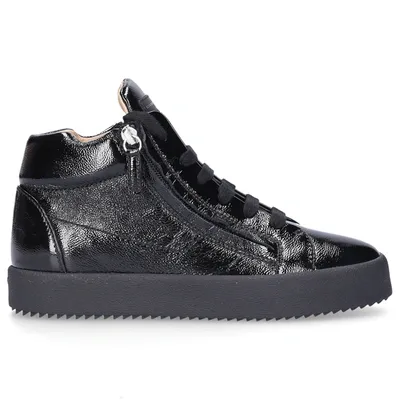 Giuseppe Zanotti High-top Sneakers Rullino Calfskin In Black