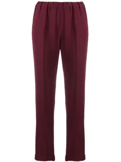 Alberto Biani Straight-leg Trousers In Red