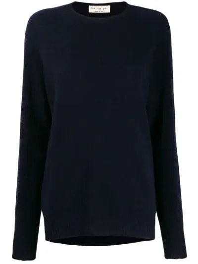 Ma'ry'ya Loose Fit Jumper In 8navy