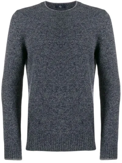 Fay Fine Knit Sweater In Grey