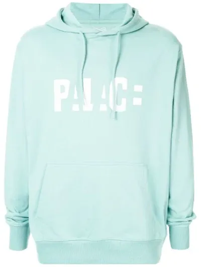 Palace Logo Print Hoodie In Green