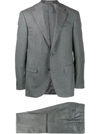 Corneliani Two-piece Pinstripe Formal Suit In Grey