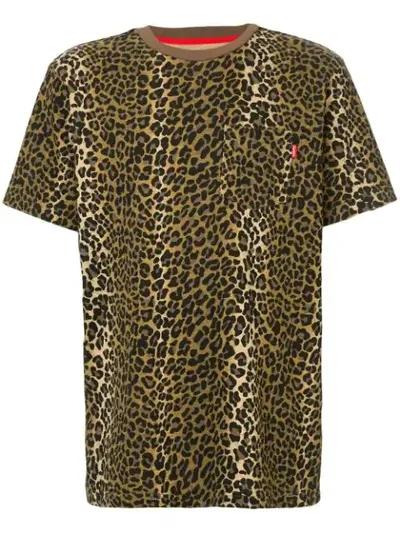 Supreme Leopard-print Pocket T-shirt In Multicolour