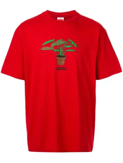 Supreme Plant T-shirt In Red