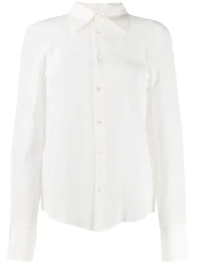 Maison Margiela Cut-out Panel Shirt In White