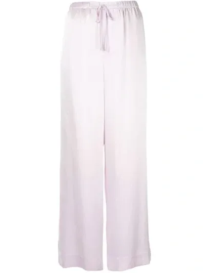 Vince Satin Wide-leg Pants In Purple