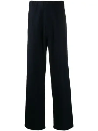 Maison Margiela High-rise Loose-fit Trousers In Blue