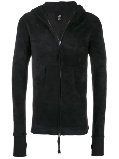 Thom Krom Zipped Hoodie In Black