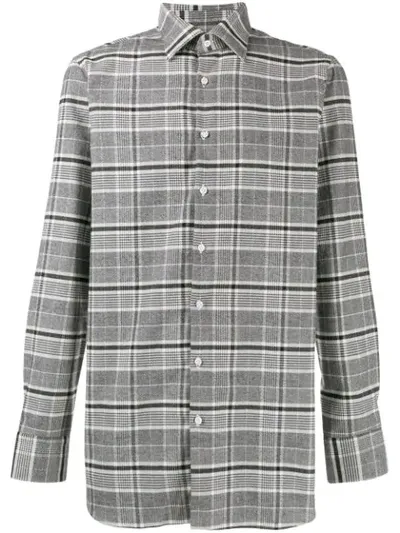 Gabriele Pasini Plaid Print Shirt In Grey