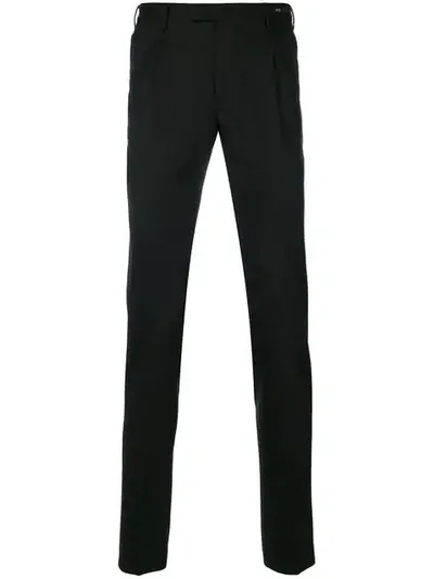 Pt01 Skinny Tailored Trousers In Black