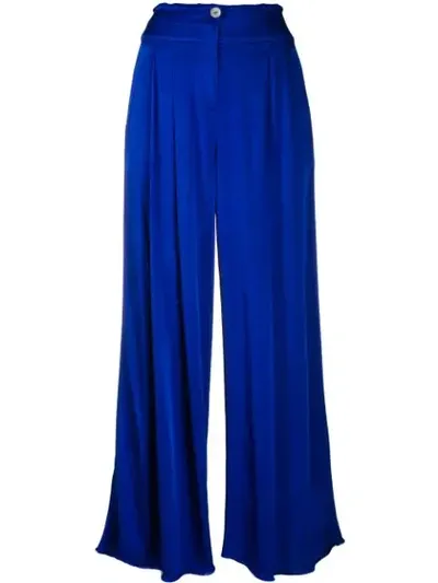 Raquel Allegra Wide Leg Trousers In Blue