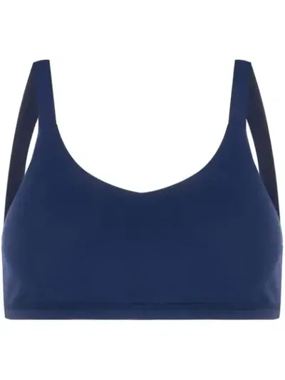 Perfect Moment Cut-out Sports Bra In Blue