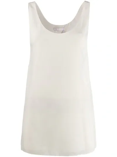 Chloé Sleeveless Flared Top In White