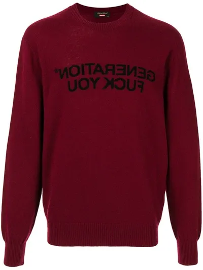 Supreme X Undercover Gfu Crewneck Jumper In Red