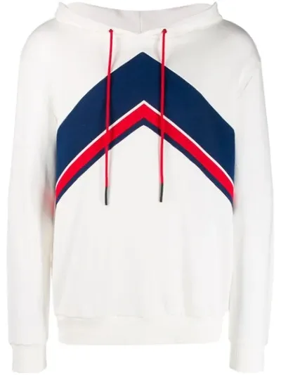 Perfect Moment Chevron Hooded Sweater In White