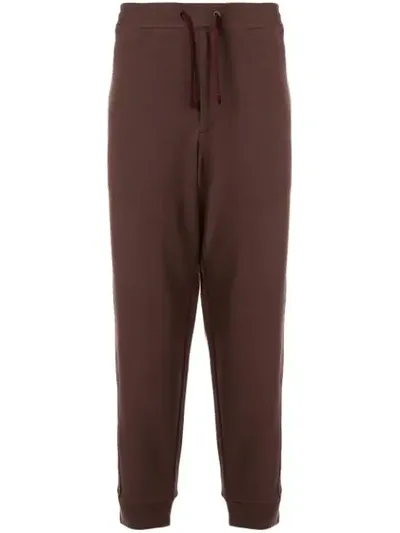 Qasimi Canvas Trim Joggers In Brown