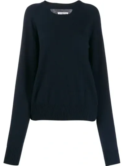 Maison Margiela Cashmere Cut-out Jumper In Blue