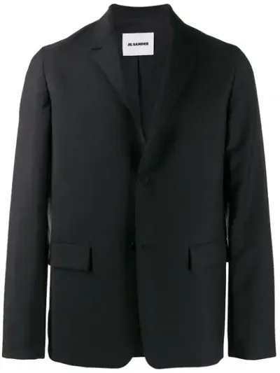 Jil Sander Boxy Single Breasted Blazer In Black