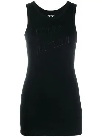 Ann Demeulemeester Embroidered Tank Top In Black