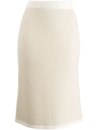 N•peal Slim-fit Pencil Skirt In Neutrals