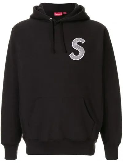 Supreme S Logohoodie In Black