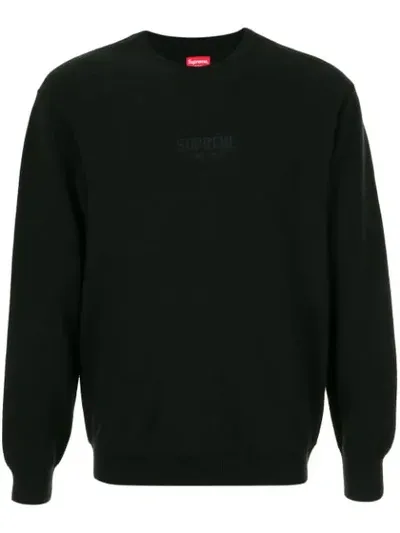 Supreme Pique Crew Neck Sweatshirt In Black