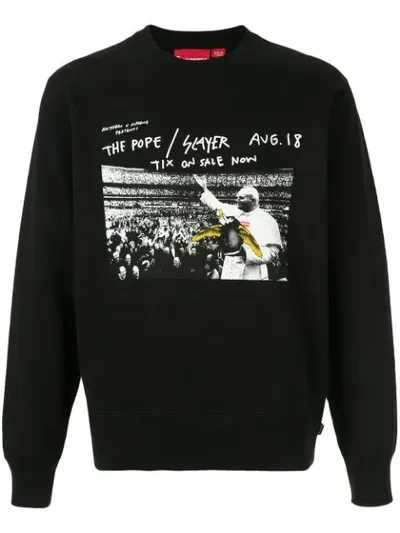 Supreme Anti Hero Crew Neck Sweatshirt In Black