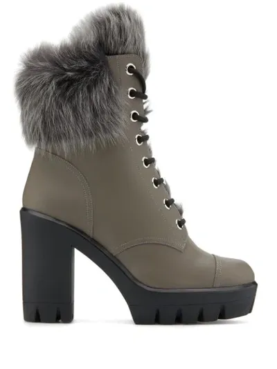 Giuseppe Zanotti Moyra Boots In Grey