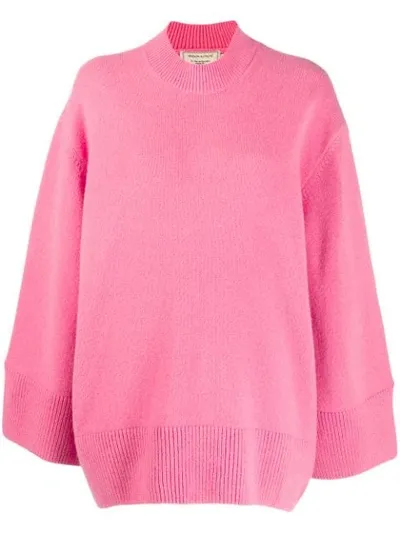 Maison Kitsuné Oversized Zipped-sides Jumper In Pink