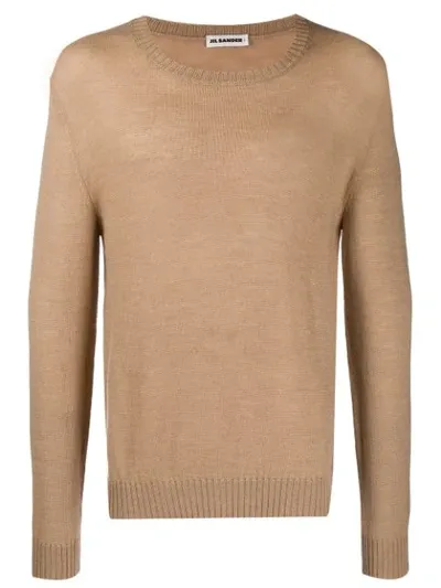 Jil Sander Crew-neck Jumper In Neutrals