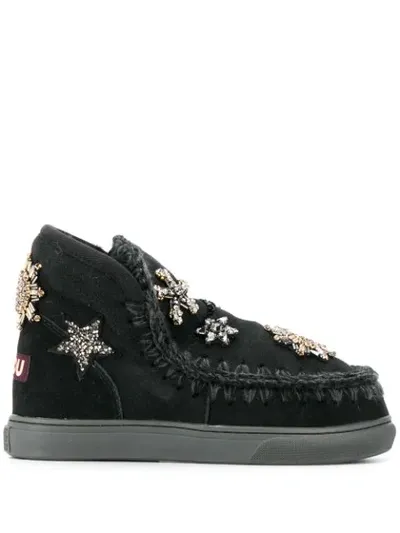 Mou Embellished Stars Boots In Black