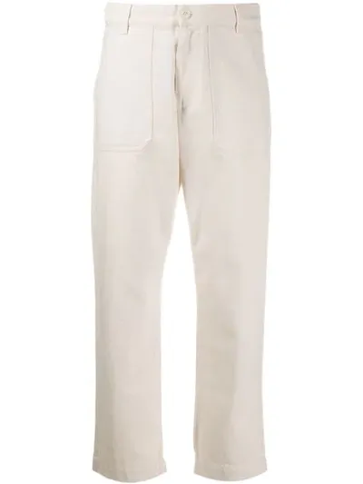 Woolrich Cropped Jeans In Neutrals