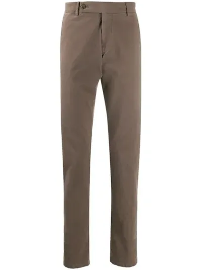 Berwich Slim-fit Trousers In Brown