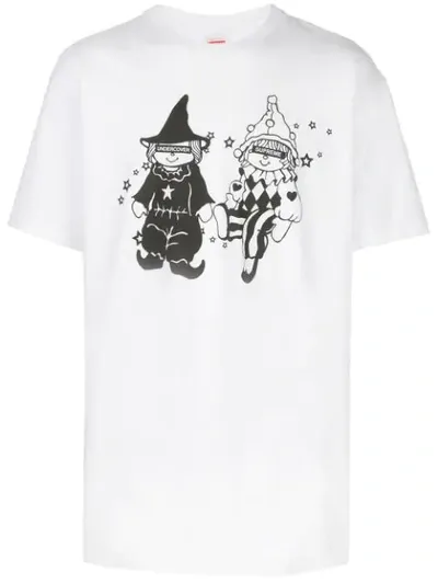 Supreme Contrast Print T-shirt In White ,black