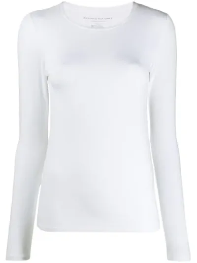 Majestic Round Neck Jumper In White